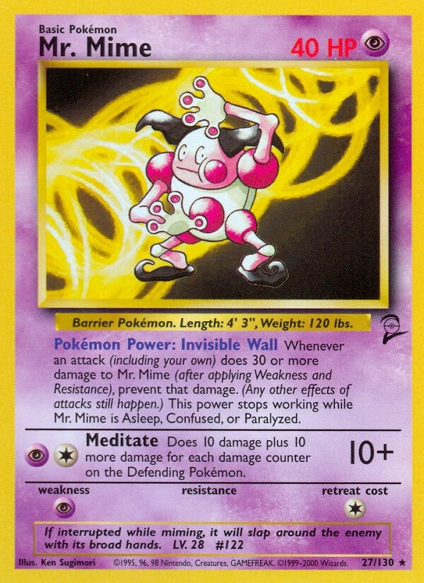 Image for Mr. Mime (Base Set 2) (027/130) - Pokemon