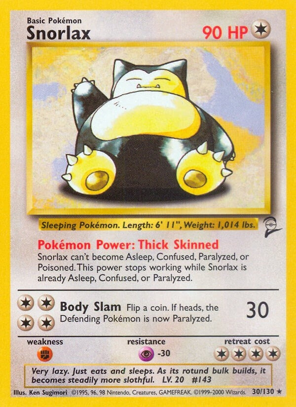 Image for Snorlax (Base Set 2) (030/130) - Pokemon
