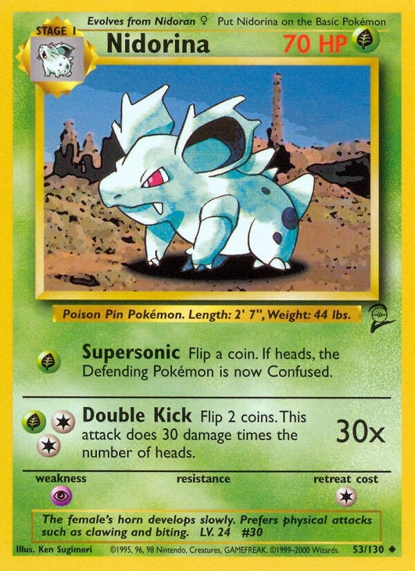 Image for Nidorina (Base Set 2) (053/130) - Pokemon