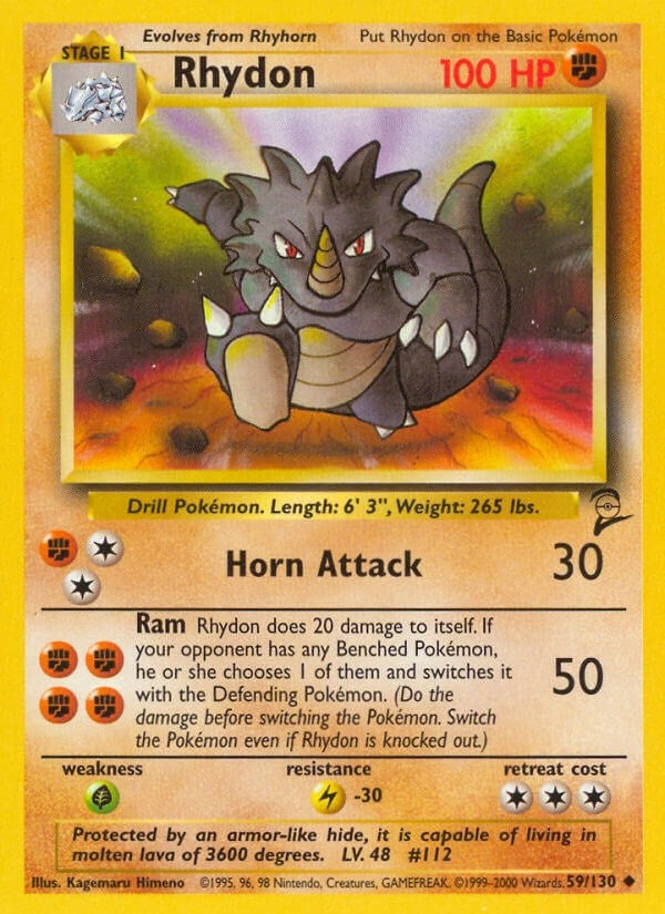 Image for Rhydon (Base Set 2) (059/130) - Pokemon