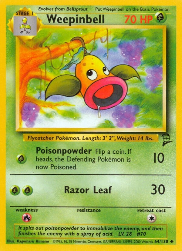 Image for Weepinbell (Base Set 2) (064/130) - Pokemon