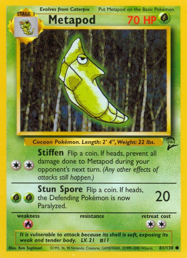 Image for Metapod (Base Set 2) (081/130) - Pokemon
