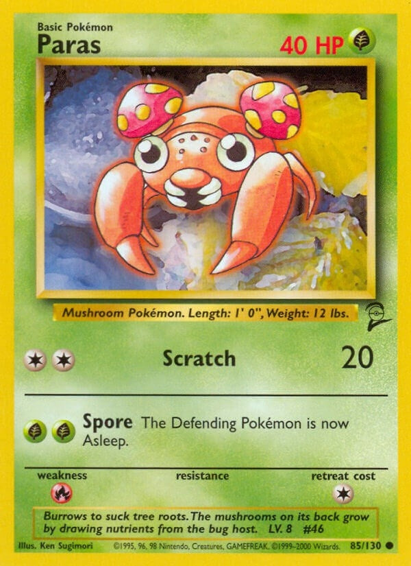 Image for Paras (Base Set 2) (085/130) - Pokemon