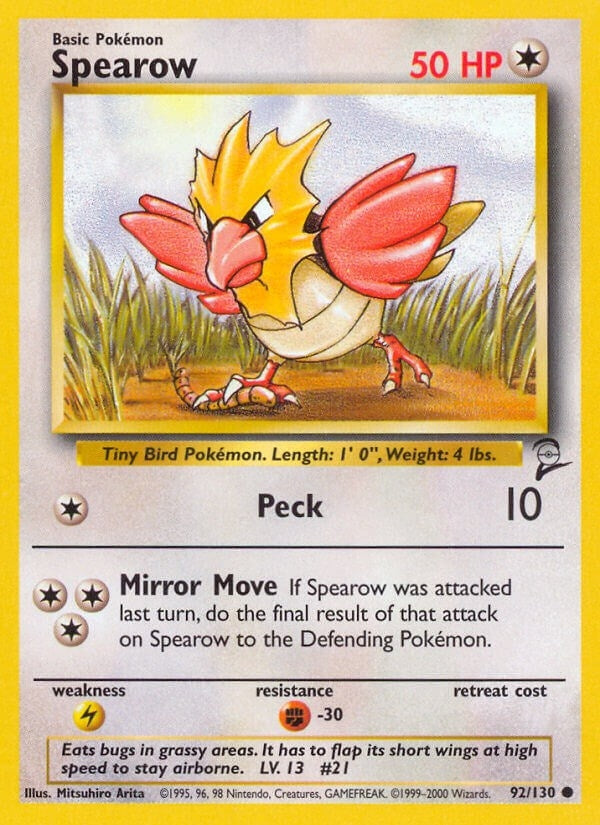 Image for Spearow (Base Set 2) (092/130) - Pokemon