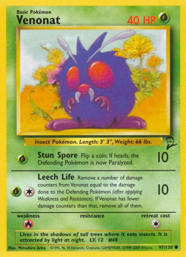 Image for Venonat (Base Set 2) (097/130) - Pokemon