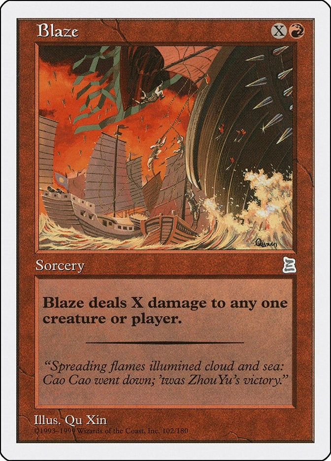 Image for Blaze (Portal Three Kingdoms) (102) - Magic: The Gathering