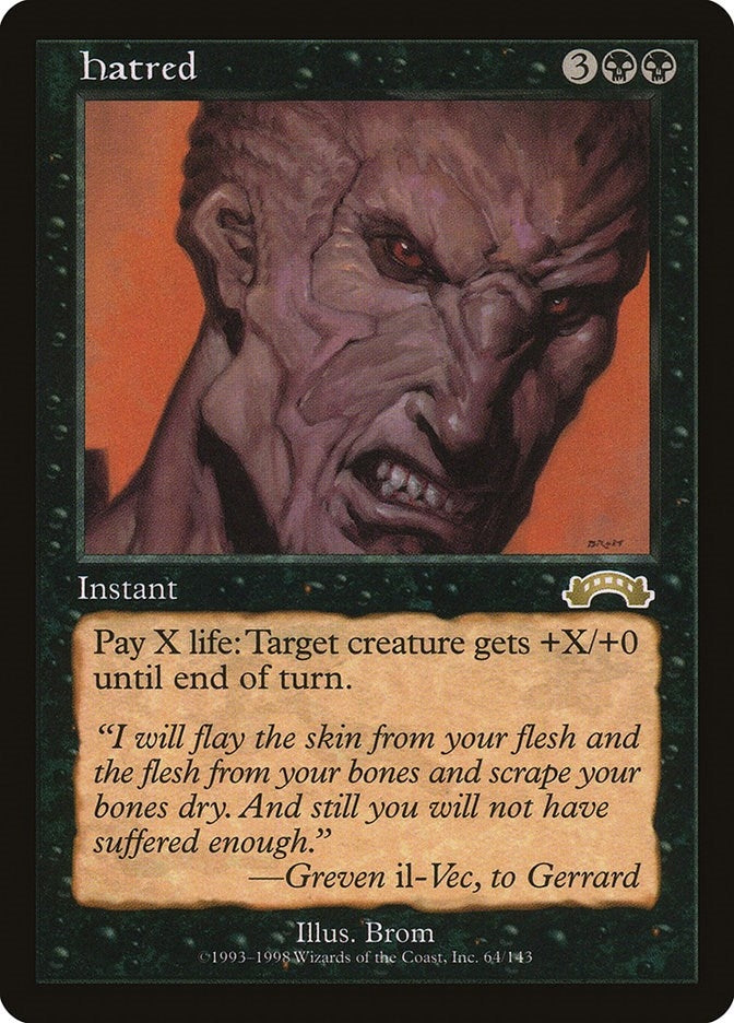 Image for Hatred (Exodus) (64) - Magic: The Gathering