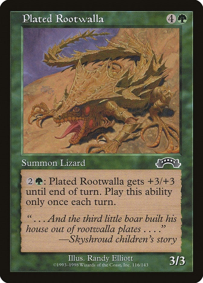 Image for Plated Rootwalla (Exodus) (116) - Magic: The Gathering