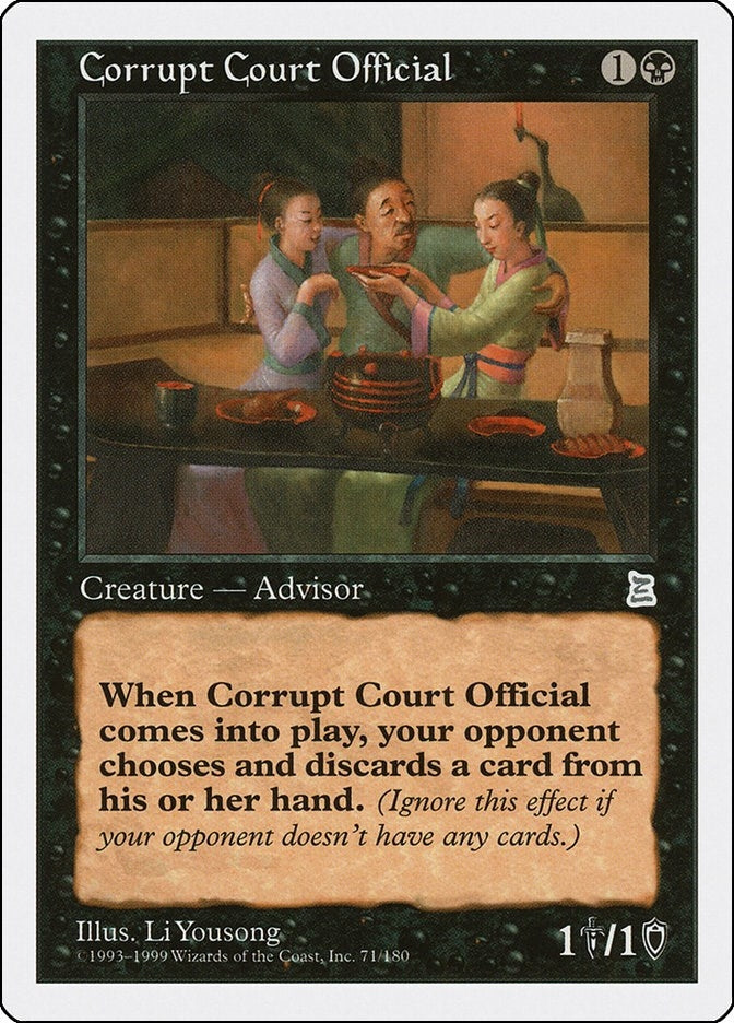 Image for Corrupt Court Official (Portal Three Kingdoms) (71) - Magic: The Gathering