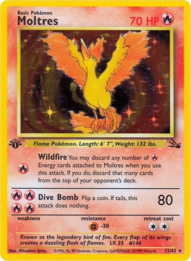 Image for Moltres (12) (Fossil) (12/62) - Pokemon