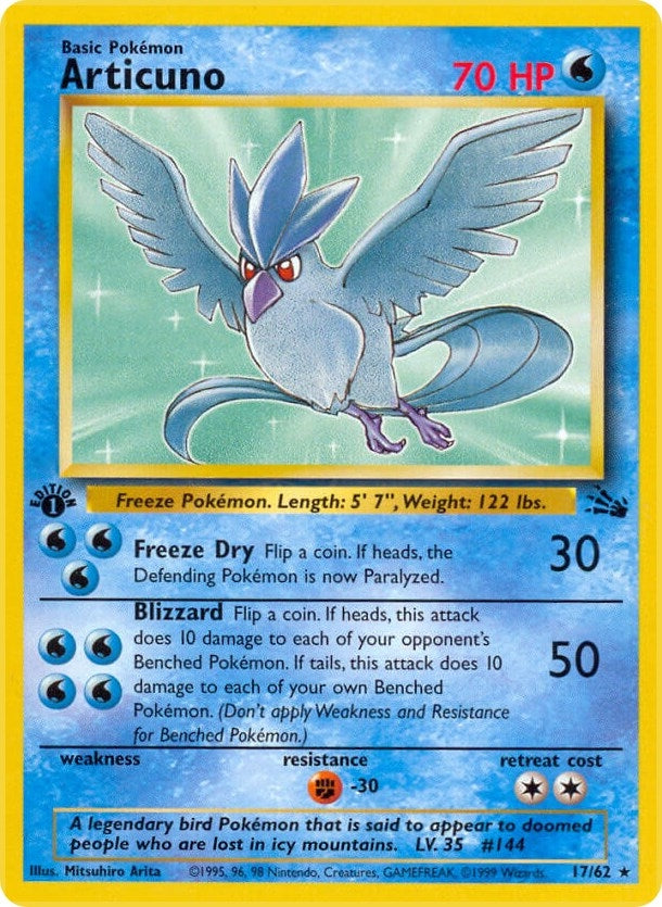 Image for Articuno (17) (Fossil) (17/62) - Pokemon