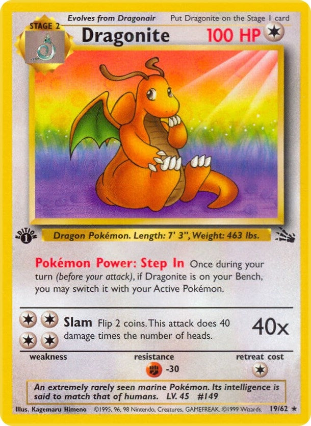 Image for Dragonite (19) (Fossil) (19/62) - Pokemon