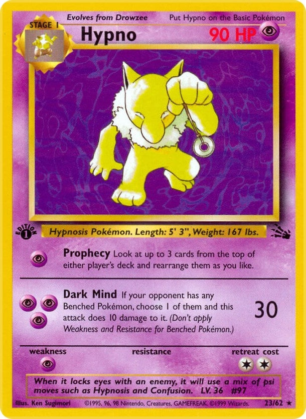 Image for Hypno (23) (Fossil) (23/62) - Pokemon