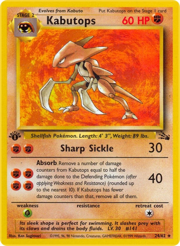 Image for Kabutops (24) (Fossil) (24/62) - Pokemon