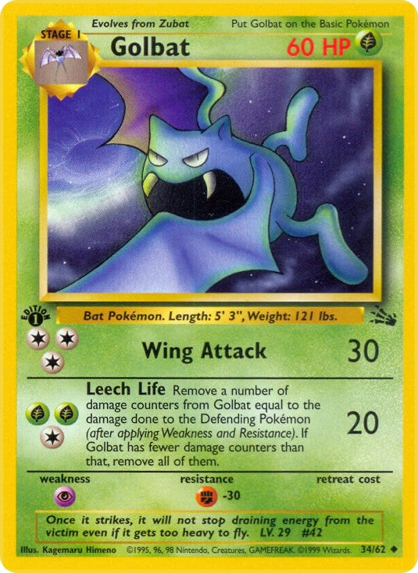 Image for Golbat (Fossil) (34/62) - Pokemon