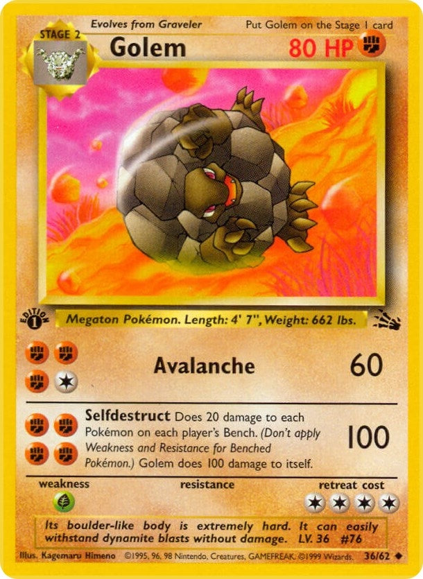 Image for Golem (Fossil) (36/62) - Pokemon