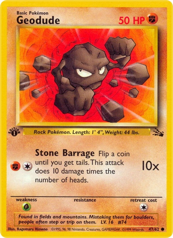 Image for Geodude (Fossil) (47/62) - Pokemon