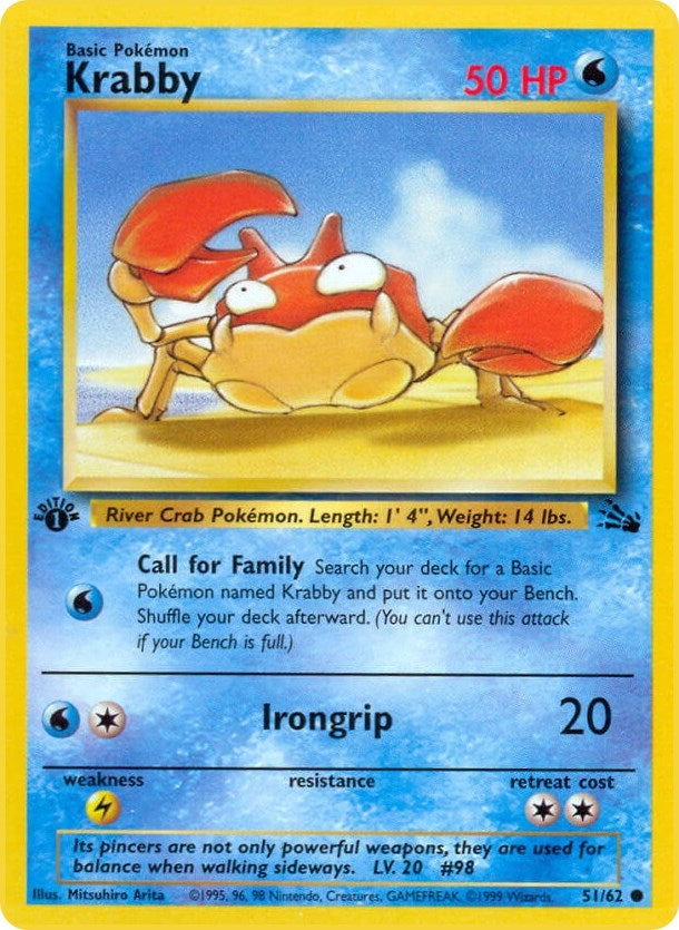 Image for Krabby (Fossil) (51/62) - Pokemon