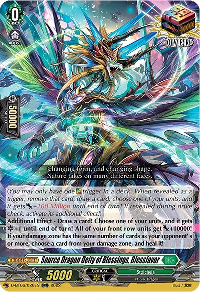 Image for Source Dragon Deity of Blessings, Blessfavor (D-BT06: Blazing Dragon Reborn) (D-BT06/020EN) - Cardfight Vanguard