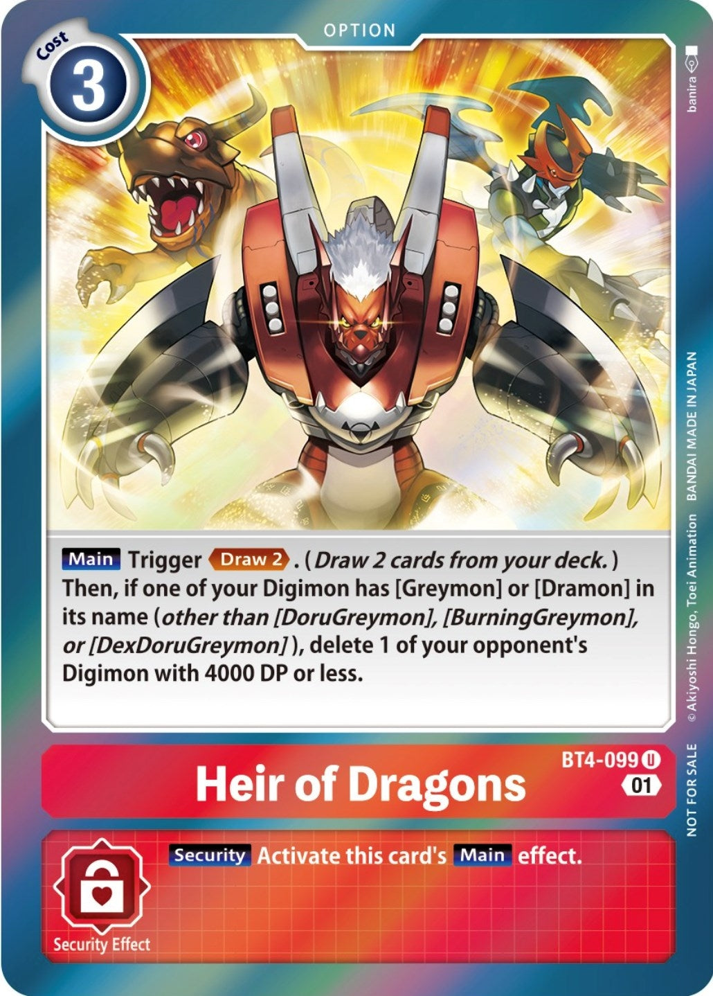 Image for Heir of Dragons (ST-11 Special Entry Pack) - Digimon Card Game