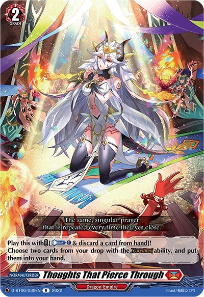 Image for Thoughts That Pierce Through (D-BT06: Blazing Dragon Reborn) (D-BT06/039EN) - Cardfight Vanguard