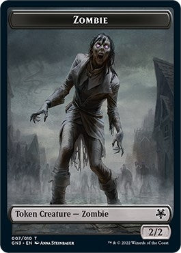Image for Zombie // Treasure Double-Sided Token (Magic Game Night: Free-For-All) (7 // 10) - Magic: The Gathering