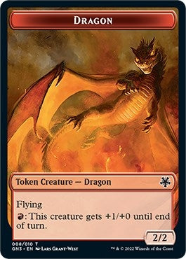 Image for Dragon // Elf Warrior Double-Sided Token (Magic Game Night: Free-For-All) (8 // 9) - Magic: The Gathering