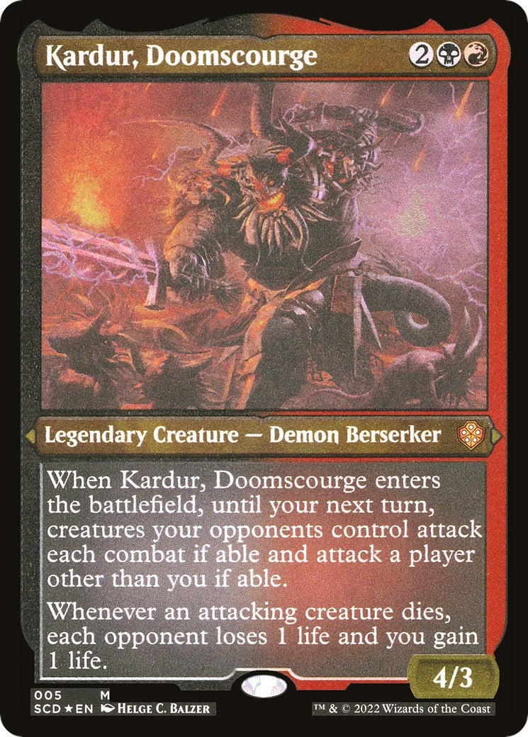 Image for Kardur, Doomscourge (Foil Etched) (Starter Commander Decks) (5) - Magic: The Gathering