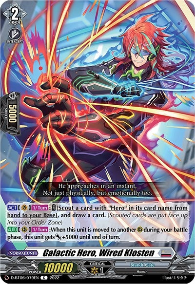 Image for Galactic Hero, Wired Klosten (D-BT06: Blazing Dragon Reborn) (D-BT06/079EN) - Cardfight Vanguard