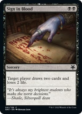 Image for Sign in Blood (Magic Game Night: Free-For-All) (61) - Magic: The Gathering