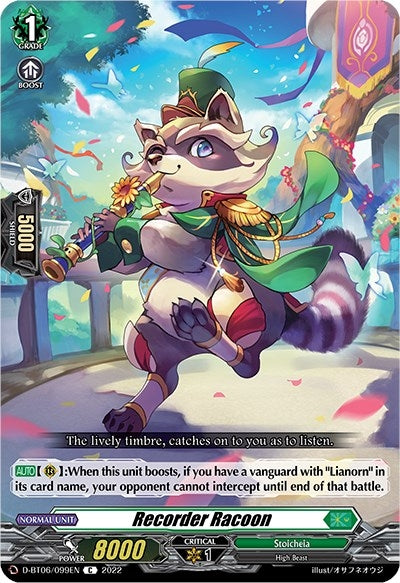 Image for Recorder Racoon (D-BT06: Blazing Dragon Reborn) (D-BT06/099EN) - Cardfight Vanguard
