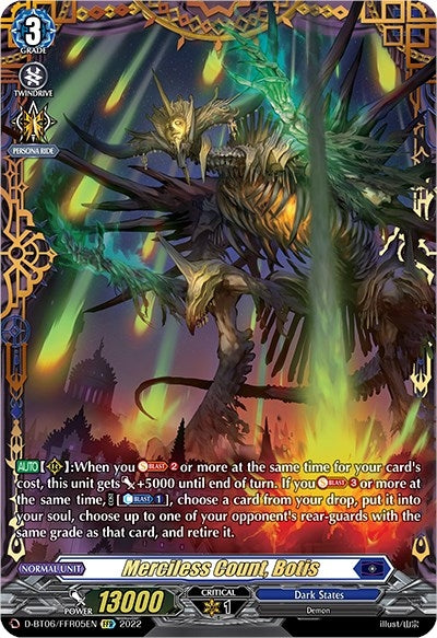Image for Merciless Count, Botis (FFR) (D-BT06: Blazing Dragon Reborn) (D-BT06/FFR05EN) - Cardfight Vanguard