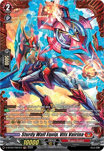 Image for Sturdy Wall Equip, Vils Vairina (FR) (D-BT06: Blazing Dragon Reborn) (D-BT06/FR21EN) - Cardfight Vanguard