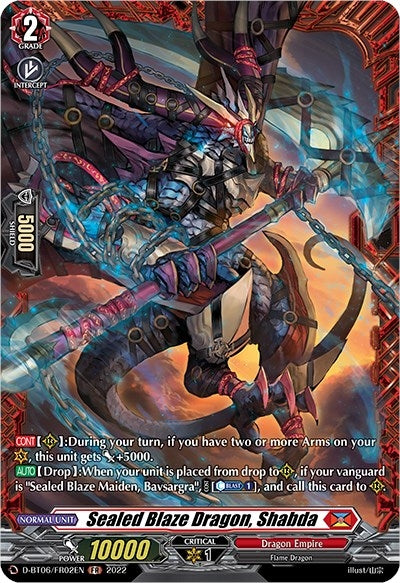 Image for Sealed Blaze Dragon, Shabda (FR) (D-BT06: Blazing Dragon Reborn) (D-BT06/FR22EN) - Cardfight Vanguard