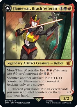 Image for Flamewar, Brash Veteran (Universes Beyond: Transformers) (10) - Magic: The Gathering