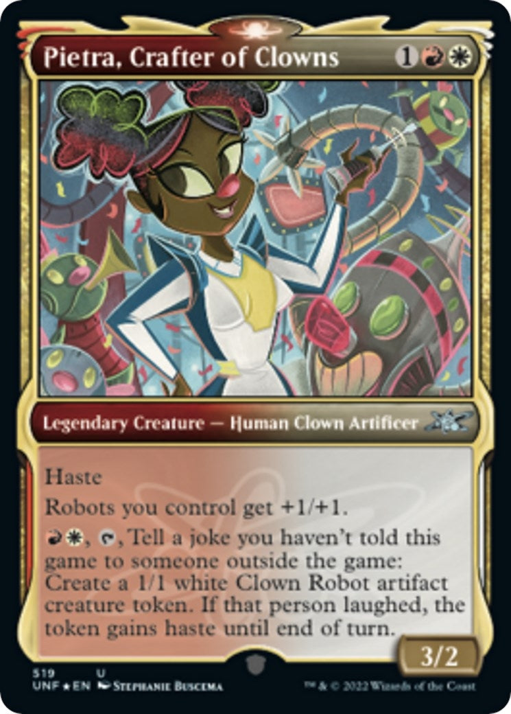 Image for Pietra, Crafter of Clowns (Showcase) (Galaxy Foil) (Unfinity) (519) - Magic: The Gathering