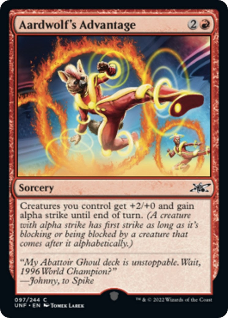 Image for Aardwolf's Advantage (Unfinity) (97) - Magic: The Gathering