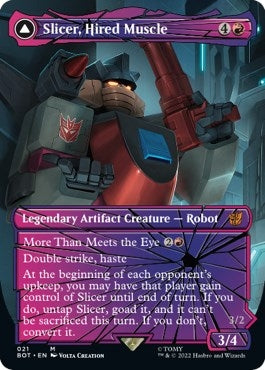 Image for Slicer, Hired Muscle (Shattered Glass) (Universes Beyond: Transformers) (21) - Magic: The Gathering