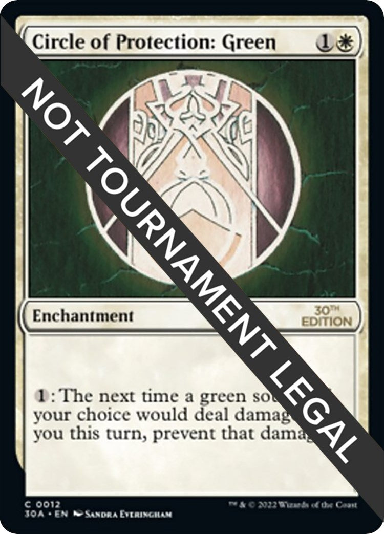 Image for Circle of Protection: Green (30th Anniversary Edition) (12) - Magic: The Gathering