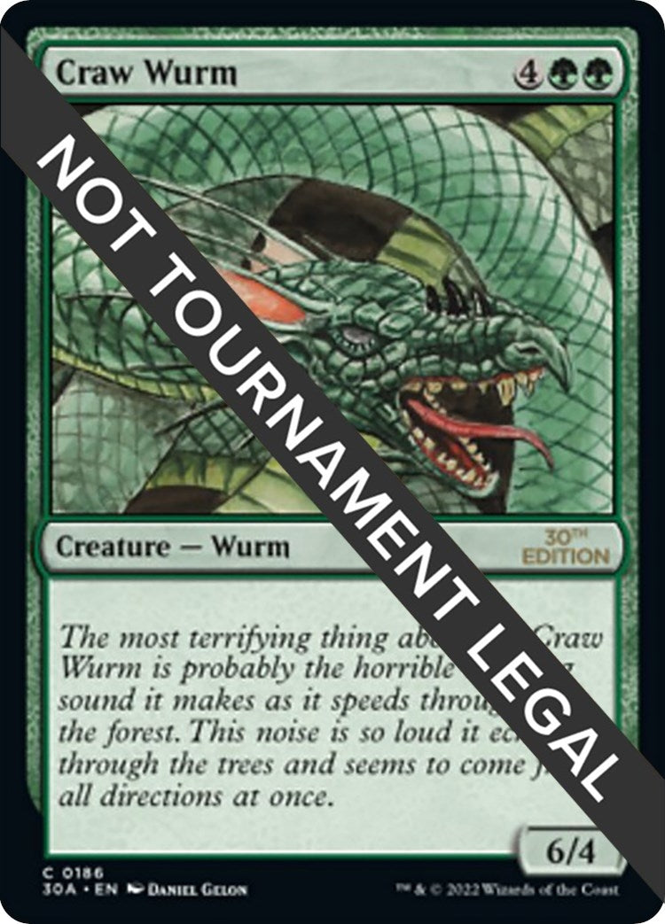 Image for Craw Wurm (30th Anniversary Edition) (186) - Magic: The Gathering