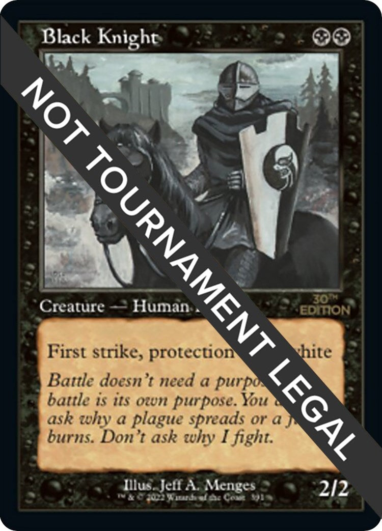 Image for Black Knight (Retro Frame) (30th Anniversary Edition) (391) - Magic: The Gathering