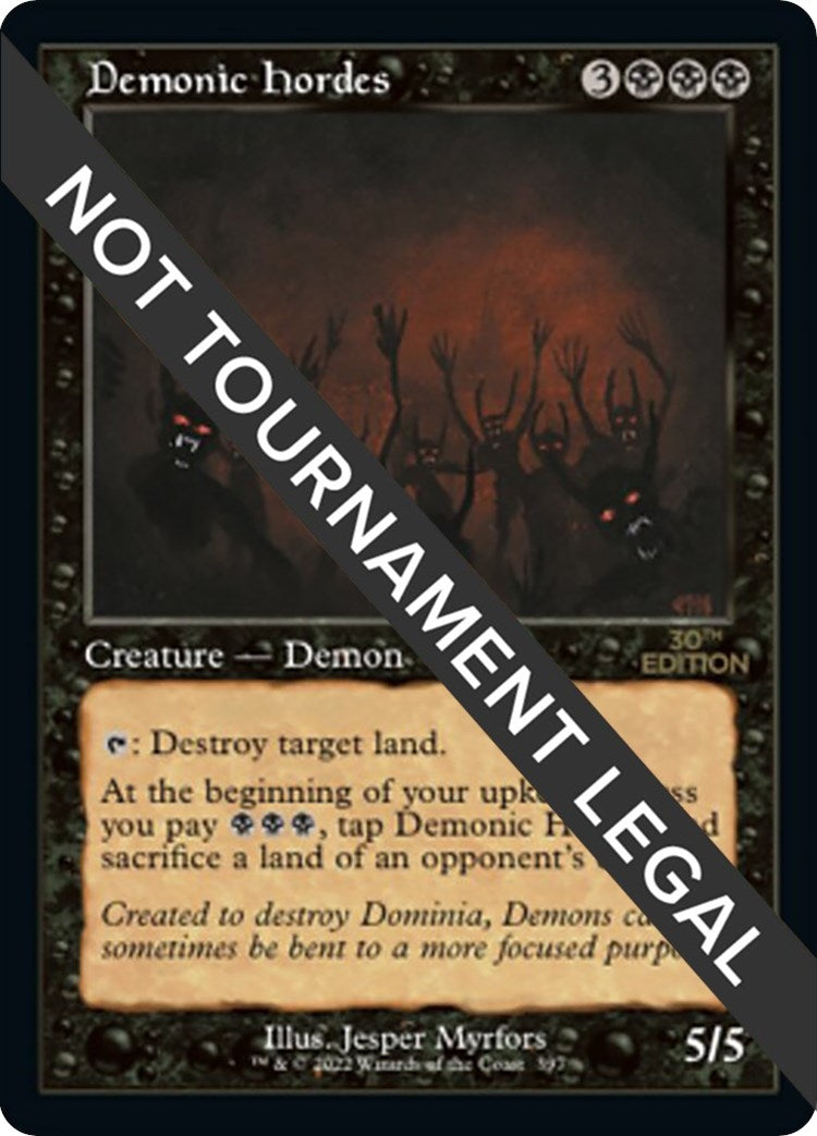 Image for Demonic Hordes (Retro Frame) (30th Anniversary Edition) (397) - Magic: The Gathering