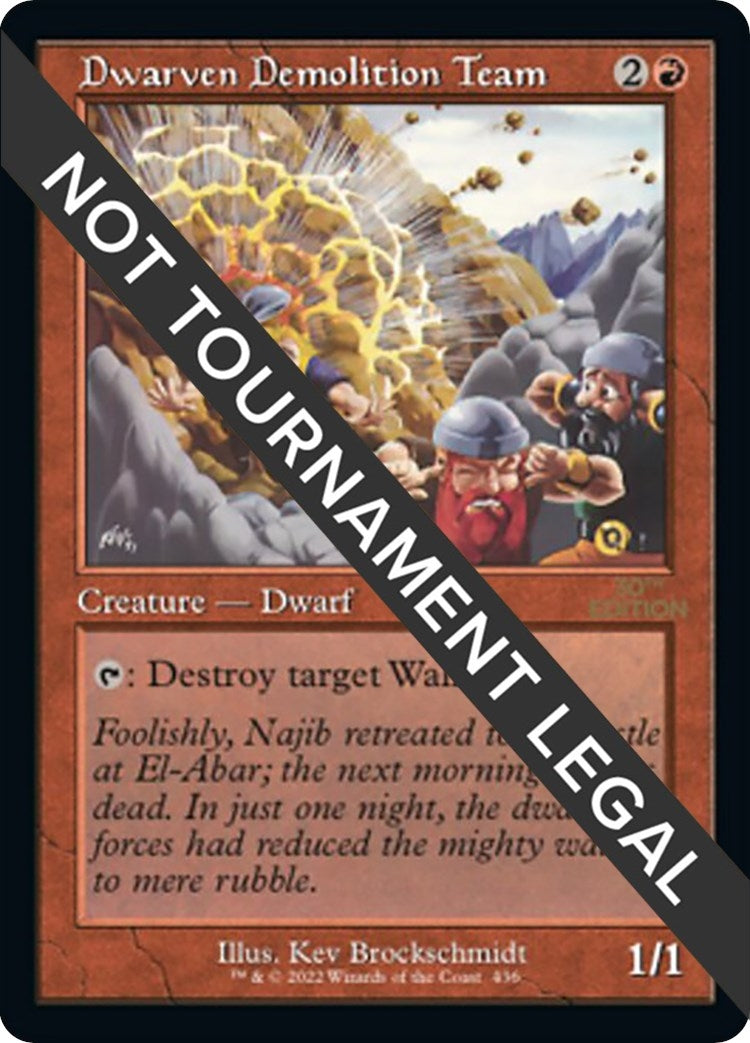 Image for Dwarven Demolition Team (Retro Frame) (30th Anniversary Edition) (436) - Magic: The Gathering