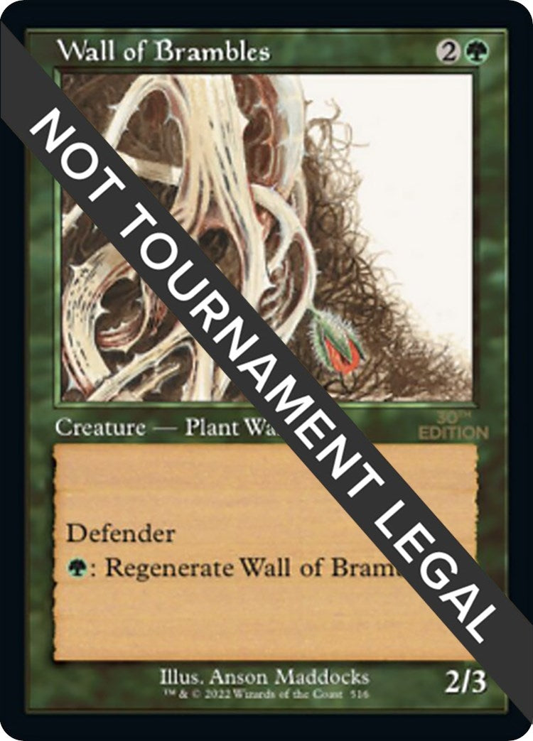Image for Wall of Brambles (Retro Frame) (30th Anniversary Edition) (516) - Magic: The Gathering