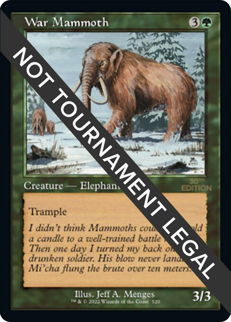Image for War Mammoth (Retro Frame) (30th Anniversary Edition) (520) - Magic: The Gathering