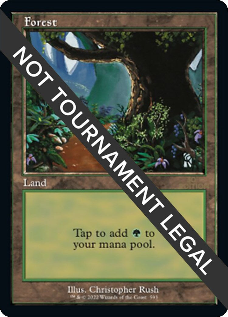 Image for Forest (593) (Retro Frame) (30th Anniversary Edition) (593) - Magic: The Gathering