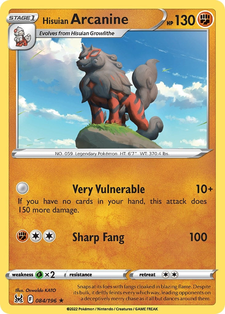 Image for Hisuian Arcanine (Deck Exclusives) (084/196) - Pokemon