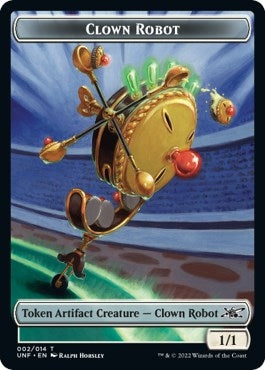 Image for Clown Robot (002) // Food (011) Double-sided Token (Unfinity) - Magic: The Gathering