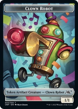 Image for Clown Robot (003) // Treasure (013) Double-sided Token (Unfinity) - Magic: The Gathering