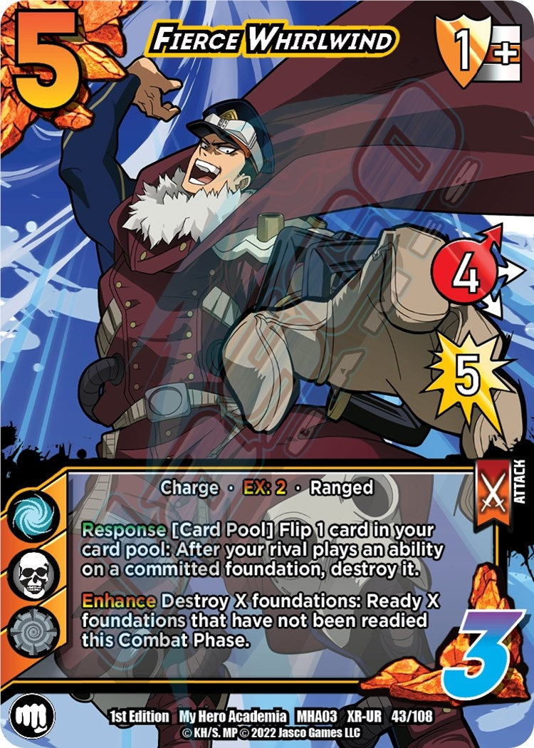 Image for Fierce Whirlwind (XR) (UniVersus: My Hero Academia: Heroes Clash) (43/108) - UniVersus